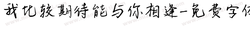 我比较期待能与你相逢字体转换