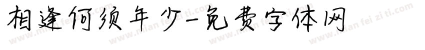 相逢何须年少字体转换