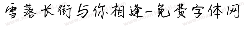 雪落长街与你相逢字体转换