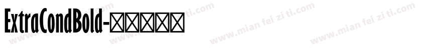 ExtraCondBold字体转换