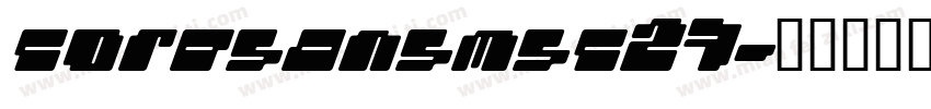 CoreSansMSC27字体转换