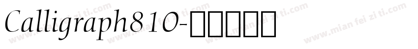 Calligraph810字体转换