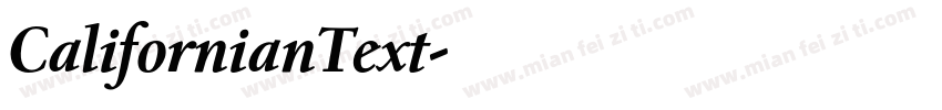 CalifornianText字体转换