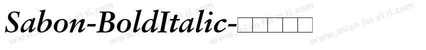 Sabon-BoldItalic字体转换