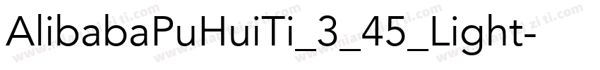 AlibabaPuHuiTi_3_45_Light字体转换