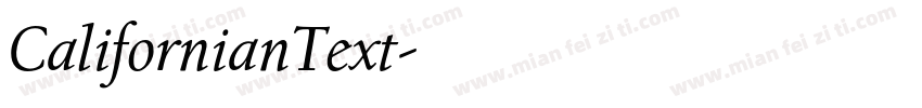 CalifornianText字体转换