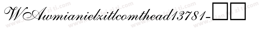 WAwmianielzitlcomthead13781字体转换