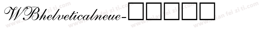 WBhelveticalneue字体转换