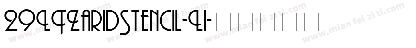 29LTZaridStencil-Li字体转换