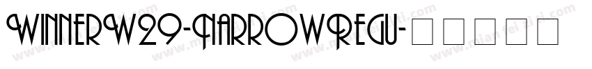 WinnerW29-NarrowRegu字体转换