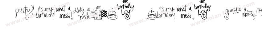 BirthdayPartyRegular字体转换