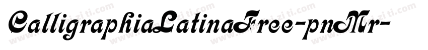 CalligraphiaLatinaFree-pnMr字体转换