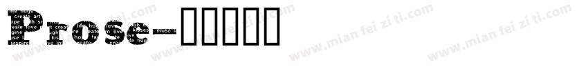 Prose字体转换