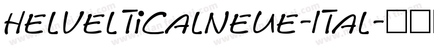 HelvelticalNeue-Ital字体转换