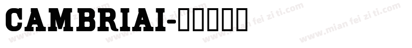 cambriai字体转换