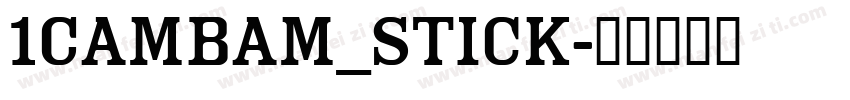 1CamBam_Stick字体转换