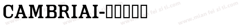 cambriai字体转换