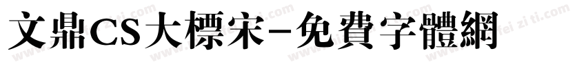 文鼎CS大标宋字体转换