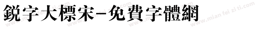 锐字大标宋字体转换