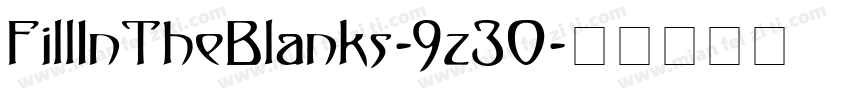 FillInTheBlanks-9z30字体转换