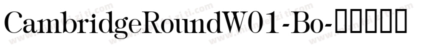 CambridgeRoundW01-Bo字体转换