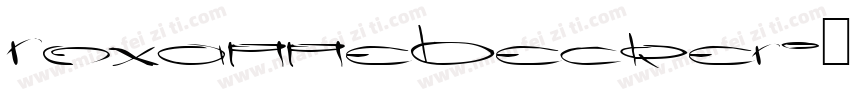 RoxanneBecker字体转换