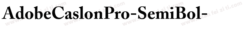 AdobeCaslonPro-SemiBol字体转换