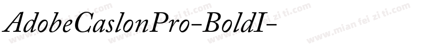 AdobeCaslonPro-BoldI字体转换