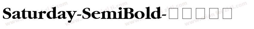 Saturday-SemiBold字体转换