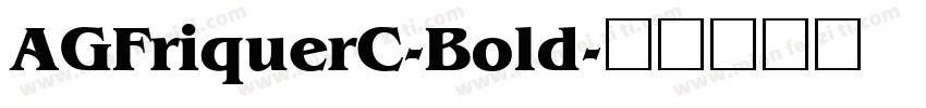 AGFriquerC-Bold字体转换
