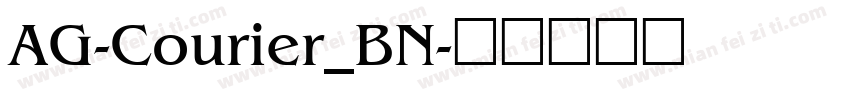 AG-Courier_BN字体转换