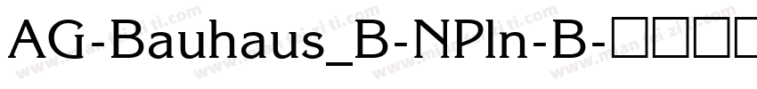 AG-Bauhaus_B-NPln-B字体转换