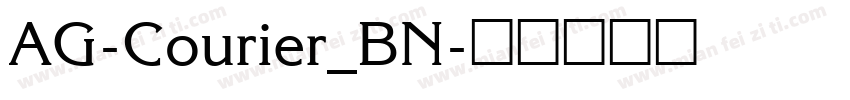 AG-Courier_BN字体转换