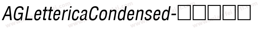 AGLettericaCondensed字体转换