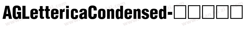 AGLettericaCondensed字体转换