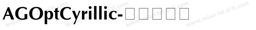 AGOptCyrillic字体转换