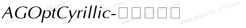 AGOptCyrillic字体转换