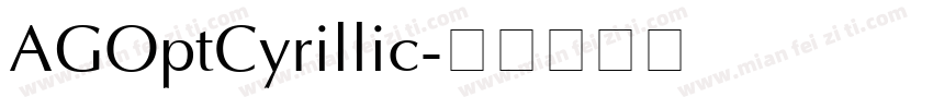 AGOptCyrillic字体转换