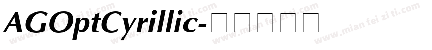 AGOptCyrillic字体转换