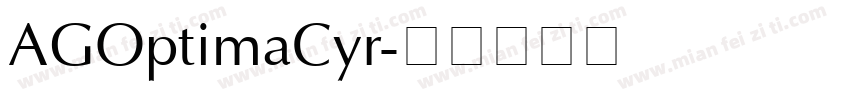 AGOptimaCyr字体转换