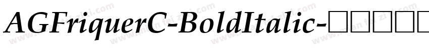 AGFriquerC-BoldItalic字体转换