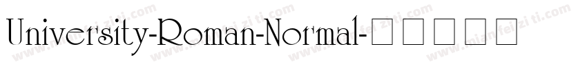 University-Roman-Normal字体转换