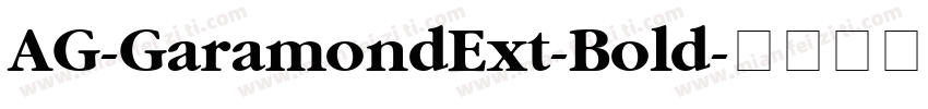 AG-GaramondExt-Bold字体转换