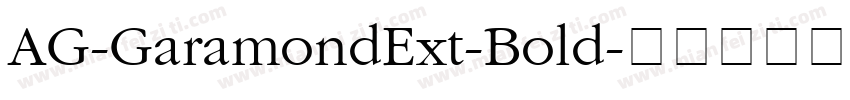 AG-GaramondExt-Bold字体转换