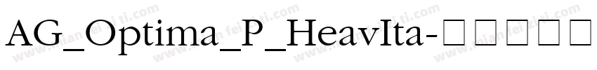 AG_Optima_P_HeavIta字体转换