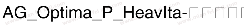 AG_Optima_P_HeavIta字体转换