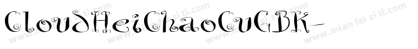 CloudHeiChaoCuGBK字体转换