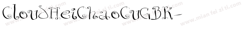 CloudHeiChaoCuGBK字体转换
