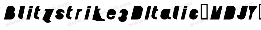 Blitzstrike3DItalic-MDJY字体转换