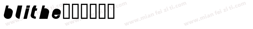 blithe字体转换